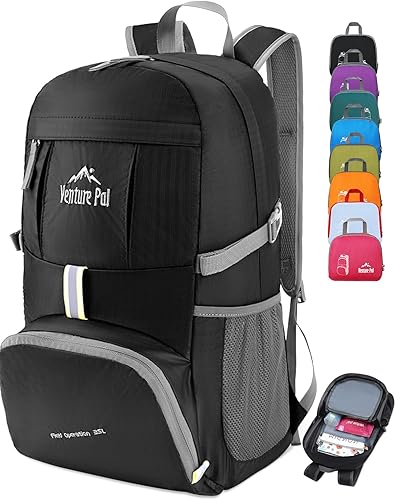 Venture Pal - Mochila de senderismo ligera y duradera, plegable, para viaje