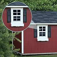 Vista 4 de Tandefio Paquete de 2 ventanas de cobertizo blanco de 14 x 21 pulgadas, ventanas corredizas con vidrio templado y pantalla para el hogar