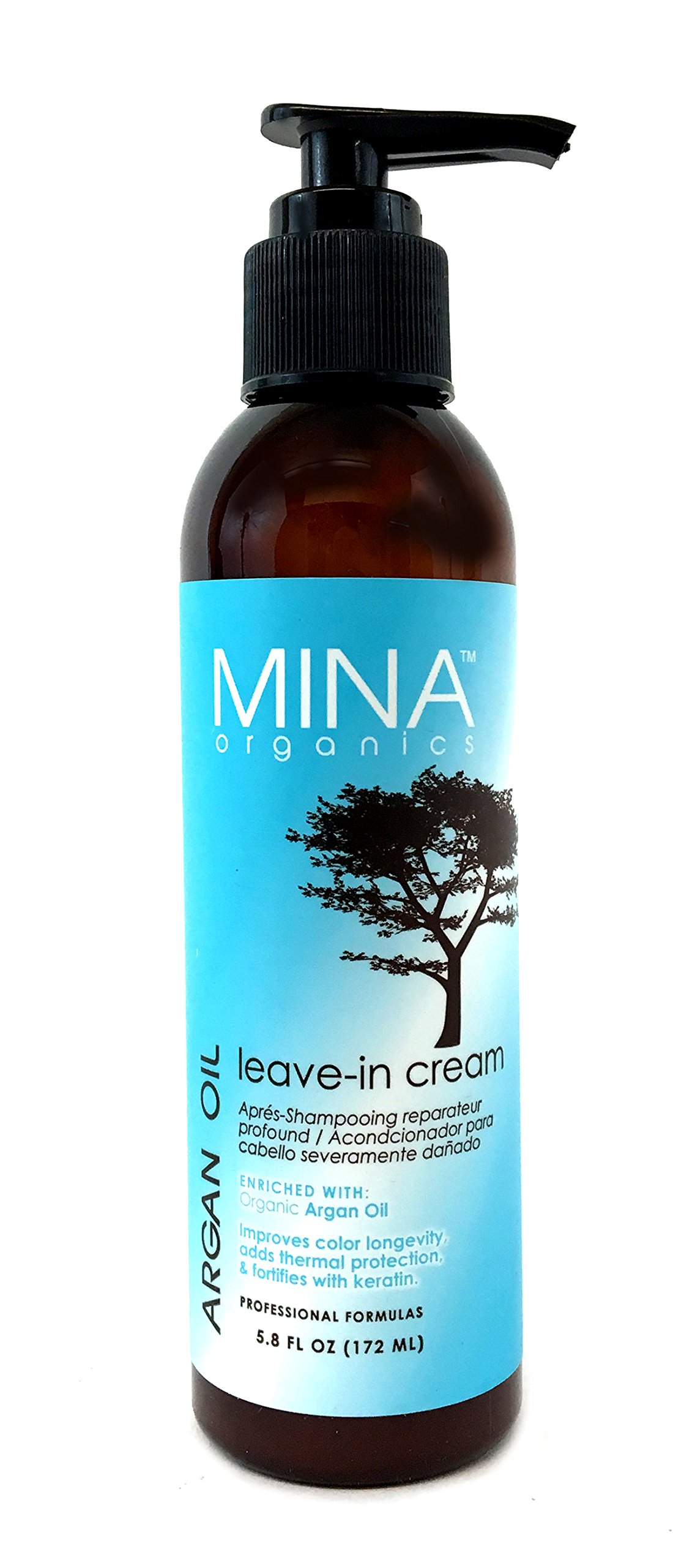 Argan Oil Leave In Cream 5.8 ounce (Paraben FREE) by Mina Organics. Factory Fresh!