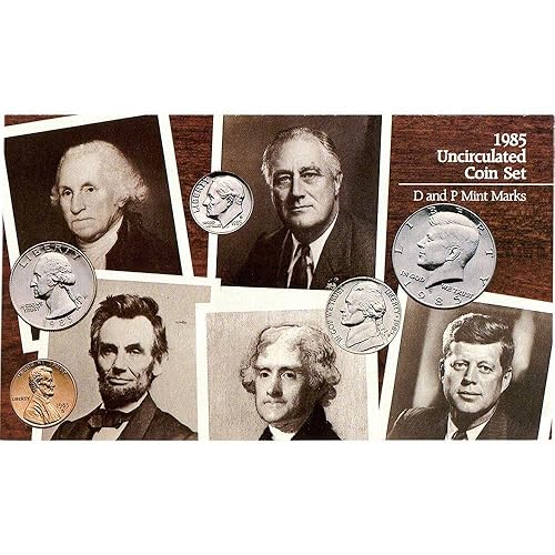 Miniatura 3 de 1985 P & D US Mint 10-Coin Mint Set Uncirculated