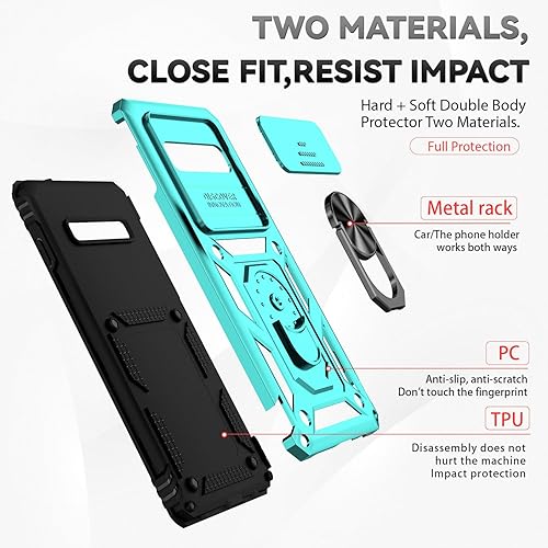 Miniatura 8 de Funda para Samsung Galaxy S10 Plus con cubierta para lente de cámara, protector de pantalla HD, resistente a caídas de grado militar, soporte de