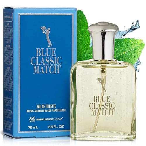 PB Parfums Belcam Blue Classic Match Eau De Toilette Spray, impresión de un Prestige Original
