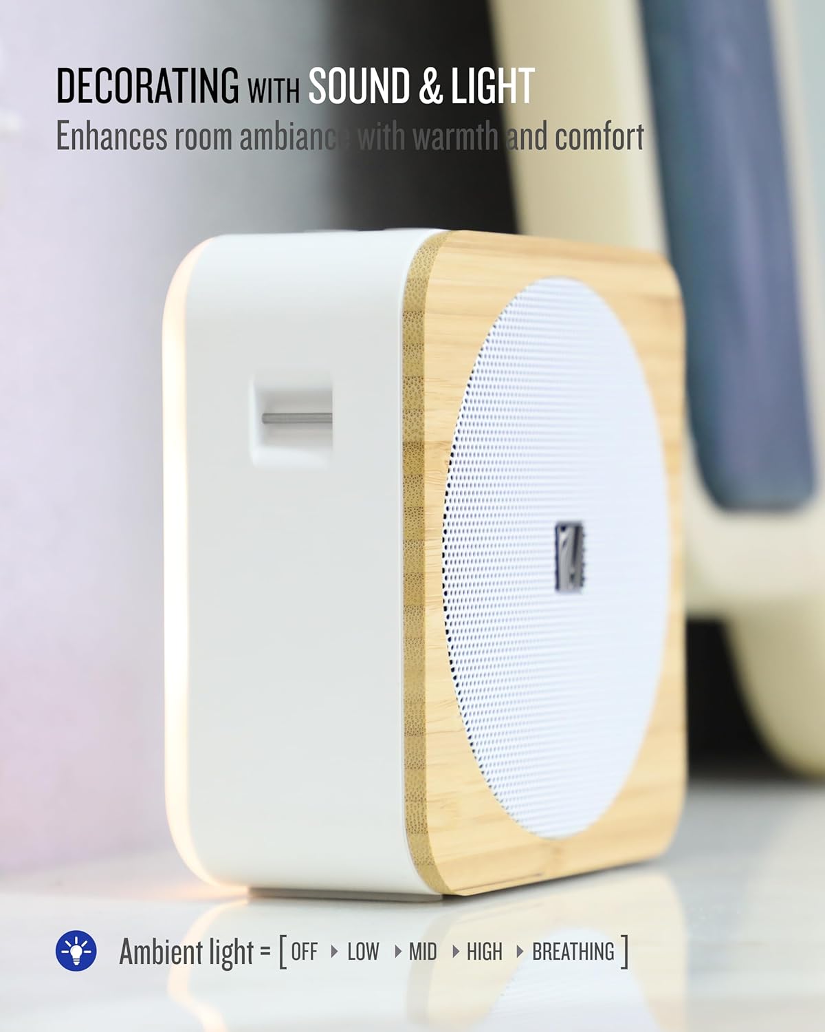 Soundfreaq Sound Spot II SFQ-18: Portable Bluetooth Speaker with Powerful Bass, Nature Sounds, Ambient Light, and Speakerphone (White) - Image 4