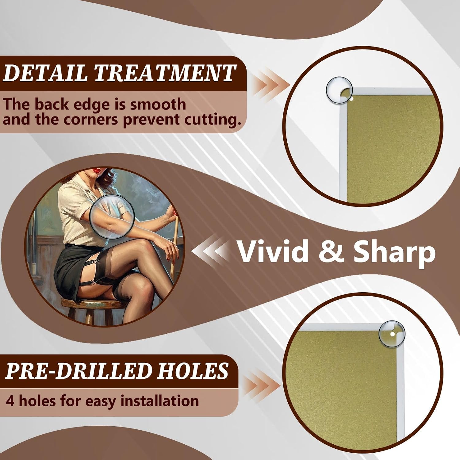 Billiards Metal Sign Pinup Girl Wall Decor Easy Eight's Billiards & Pool The Best Racks In Town Pool Tin Sign Man Cave Bar Game Room Pub 8x12 inch