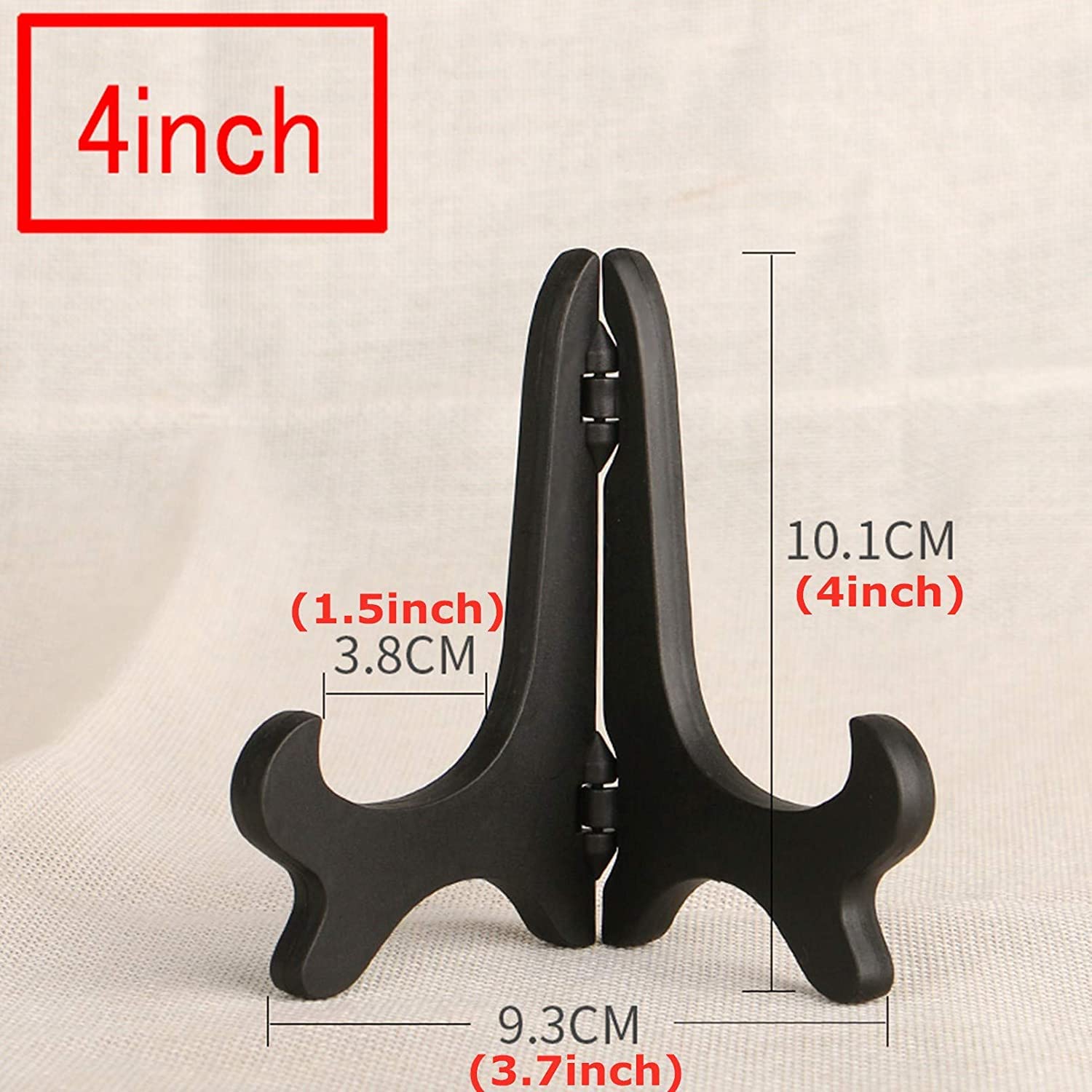 Ständer Halterung Display-Ständer, Tellerständer zur Präsentation, Tellerhalter aus Kunstharz, schwarzer, faltbarer Tellerständer for die Heimdekoration, Teekuchen, Bilderrahmen, Stein(4inch)