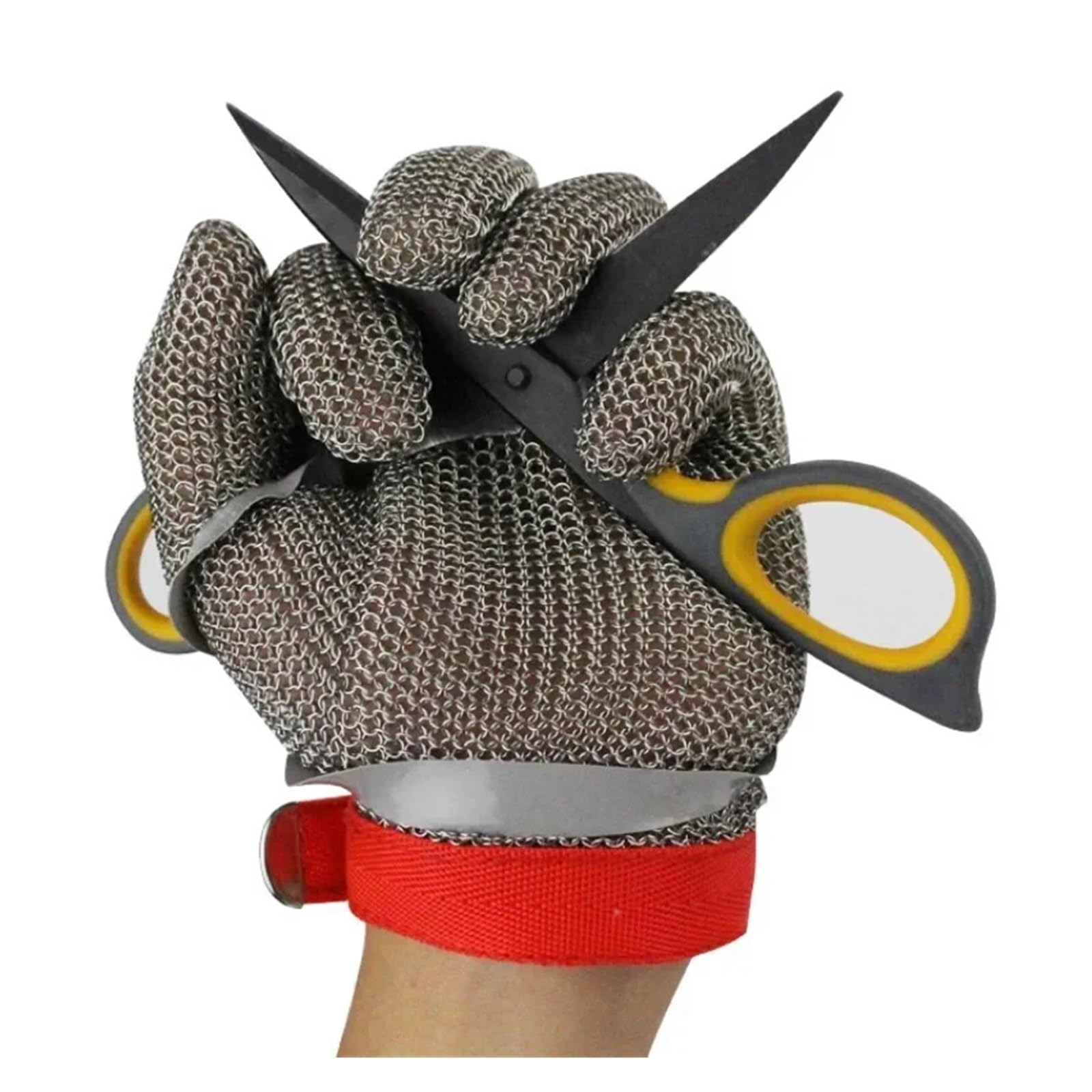 Guantes De Corte. Guantes De Trabajo Anticorte De 5 Niveles, Guantes De Seguridad De Alambre De Acero Inoxidable, Guantes De Trabajo Resistentes A Puñaladas, Corte De Metal Comodidad Adecuada(S white