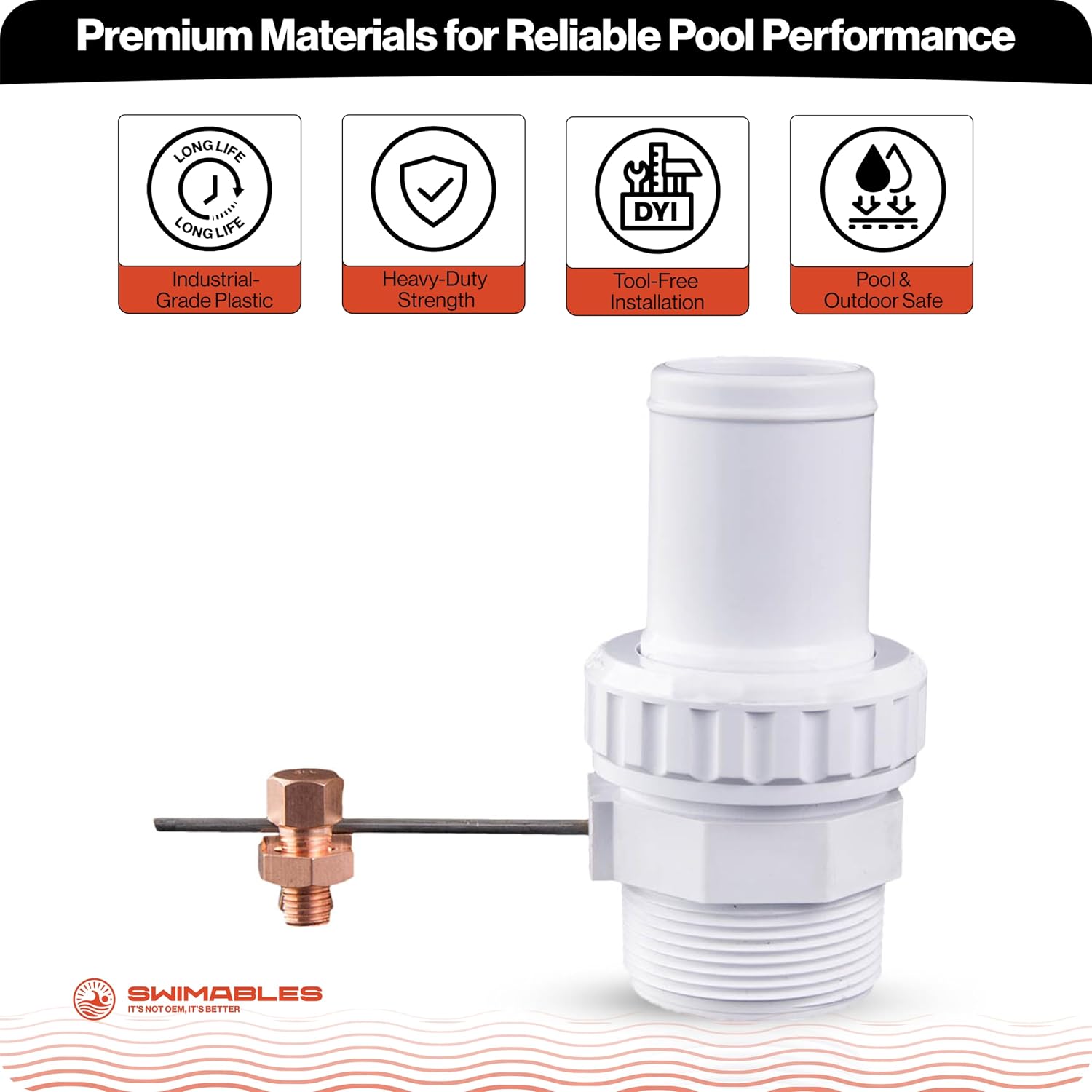 Swimables SW-30-150 1.5” Water Bonding Union - Pool Bonding Connector - Durable and Reliable Union for Pool Electrical Grounding Replacement for Pool Bonding System