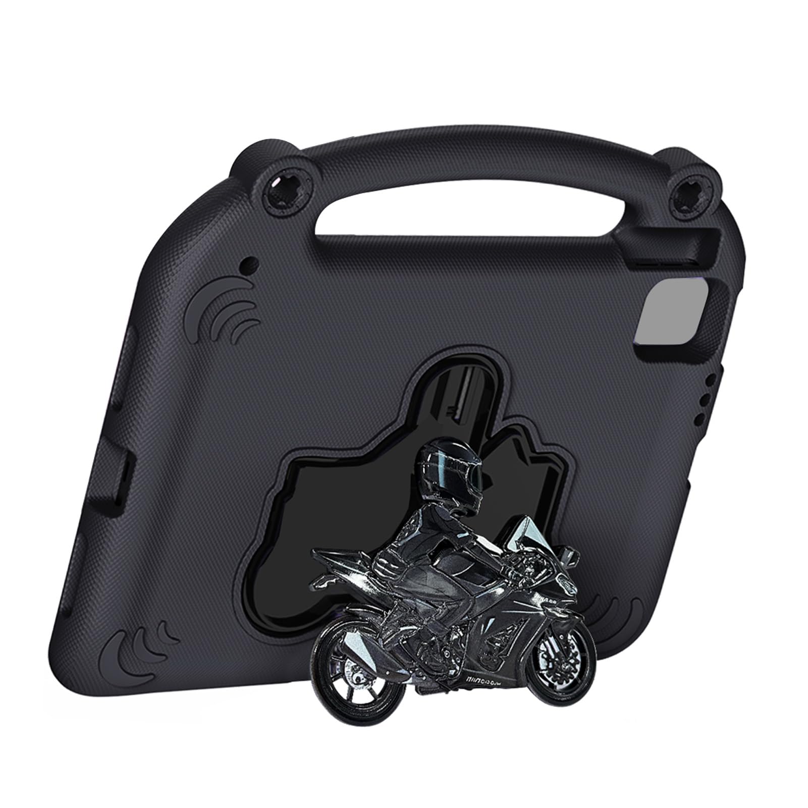 Custodia Protettiva in EVA per Bambini, Copertura per Tablet Antiurto, Protezione Totale Contro la Caduta del Corpo con Supporto e Maniglia, per 10a 11a Generazione e Altre Serie (BLACK)