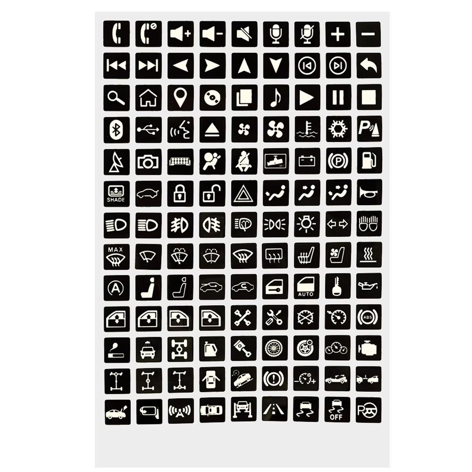 Auto Button Sticker Luminous Car Sticker Instrument Panel Buttons Stickers PVC Truck Decoration Rocker Switch Label Circuit Decal