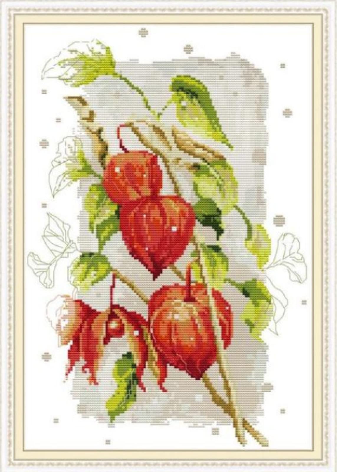 Kit Point de Croix Fleurs - Finis les Tableaux Complexes avec la Toile 11CT - 8