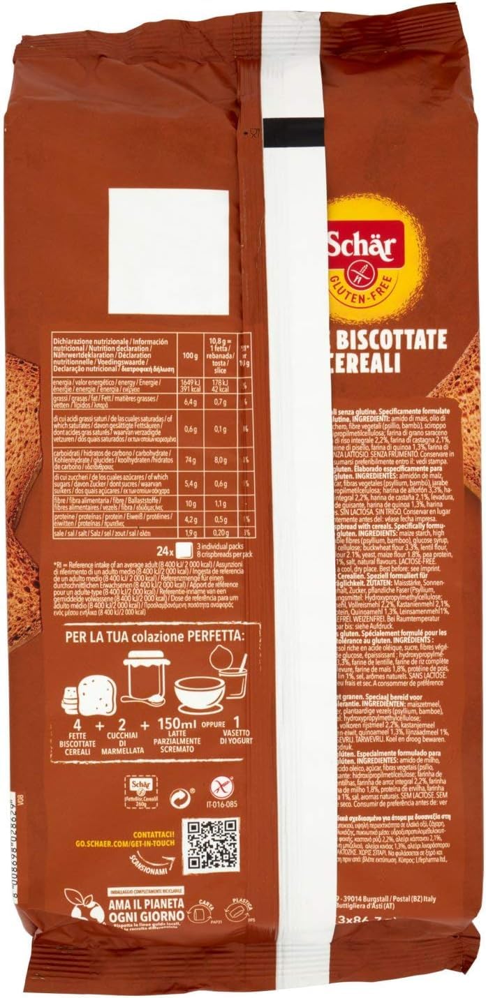 Italian Gourmet Schär Italian Gourmet Fette Biscottate ai Cereali Zwieback