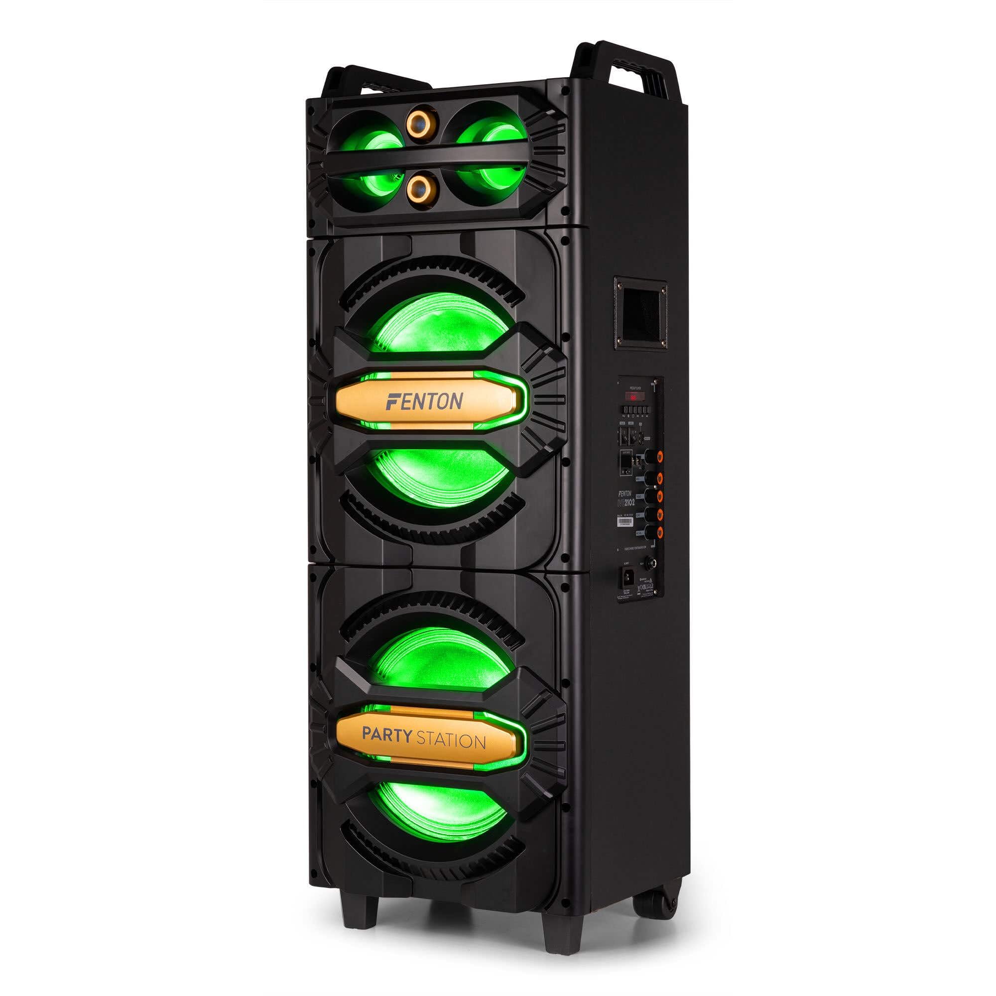 Fenton LIVE2102 - Aktywny głośnik Bluetooth USB 10" 800 W czarny | Wbudowany Bluetooth i USB, moc 800 W, 10-calowy głośnik niskotonowy, idealny na imprezy, bary i prezentacje