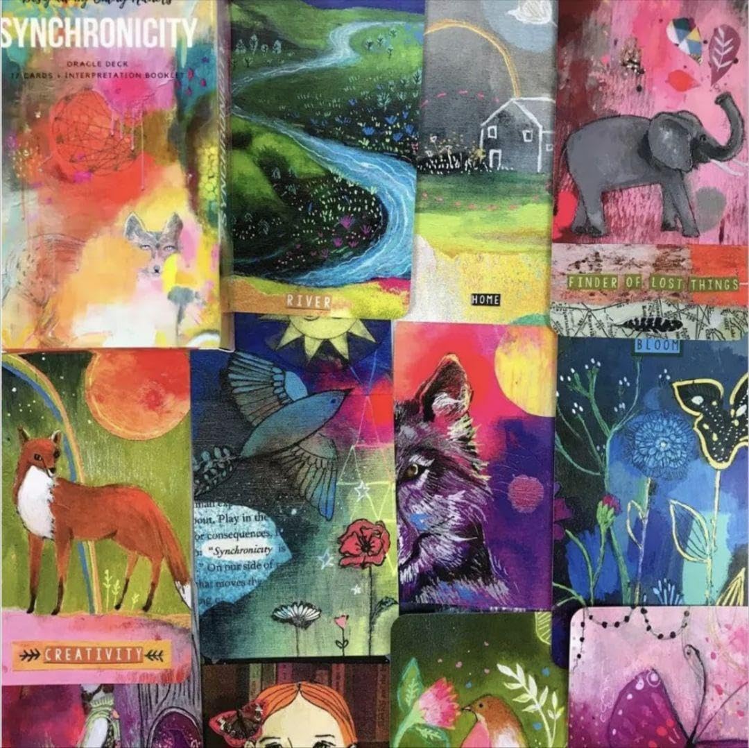 Amazon.co.jp: Synchronicity Oracle Cards Colorful Art Cards