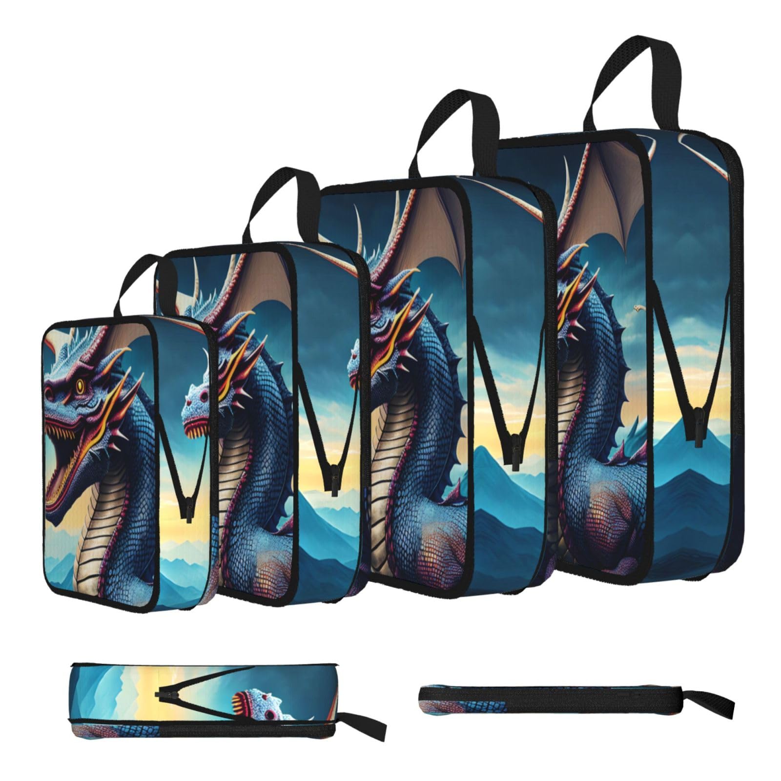 Roaring Dragon Compression Packing Cubes 4 Piece Set