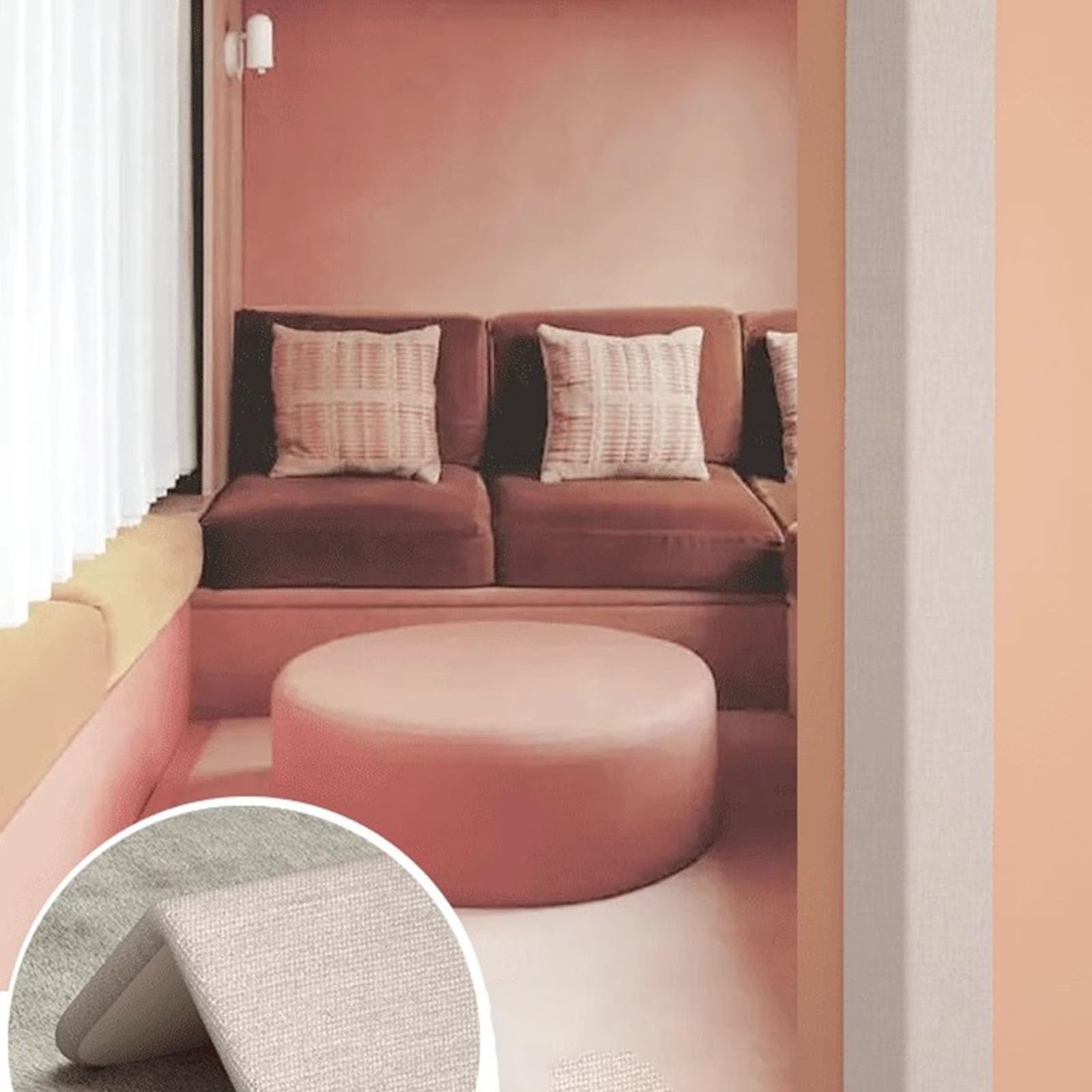 Protector de Esquina para Marcos de Cama, Protectores de Esquina de Pared de Lino de Algodón para Proteger Paredes con Adhesivo Fuerte Mejorado, para Bebé/Muebles/Puerta/Mesas/Cubrir Tiras de Parachoq