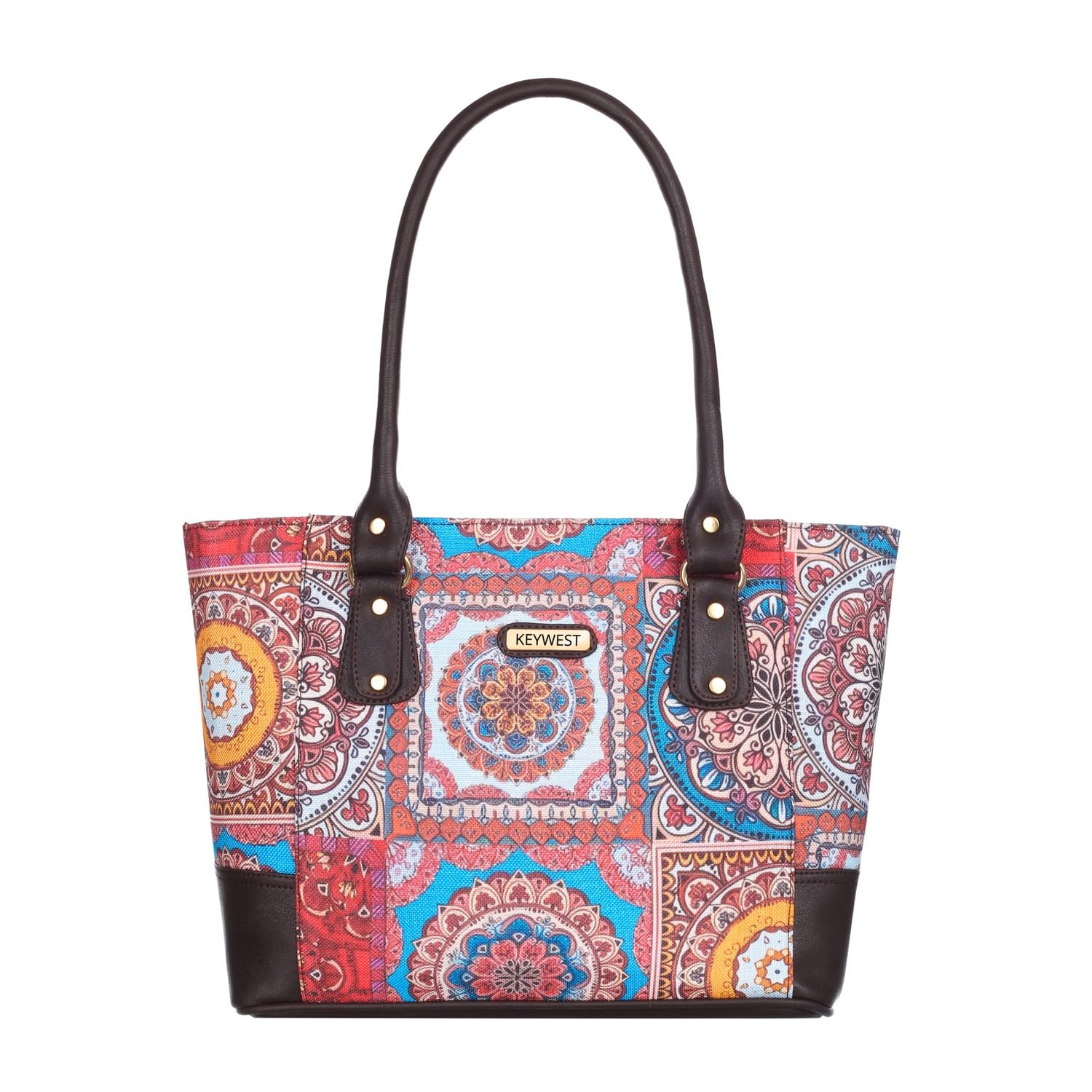 Women's Jute Print Office Bag | Stylish Bags for Office Use | Laptop Bag 15.6 inch | Stylish Tote for Office Use | Purse for Women | Vegan Leather Handbag | Daily & Travel Use-image-29