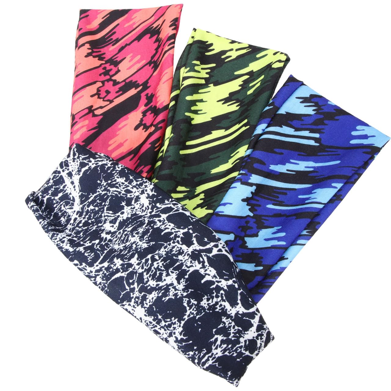 UPKOCH Pañuelo Deportivo para El Sudor Bandas De Sudor Amarillas Diadema con Clips Diadilla De Yoga Diadema Elástica De Ejercicio Atlética Fibra De Poliester 4 Piezas X 4