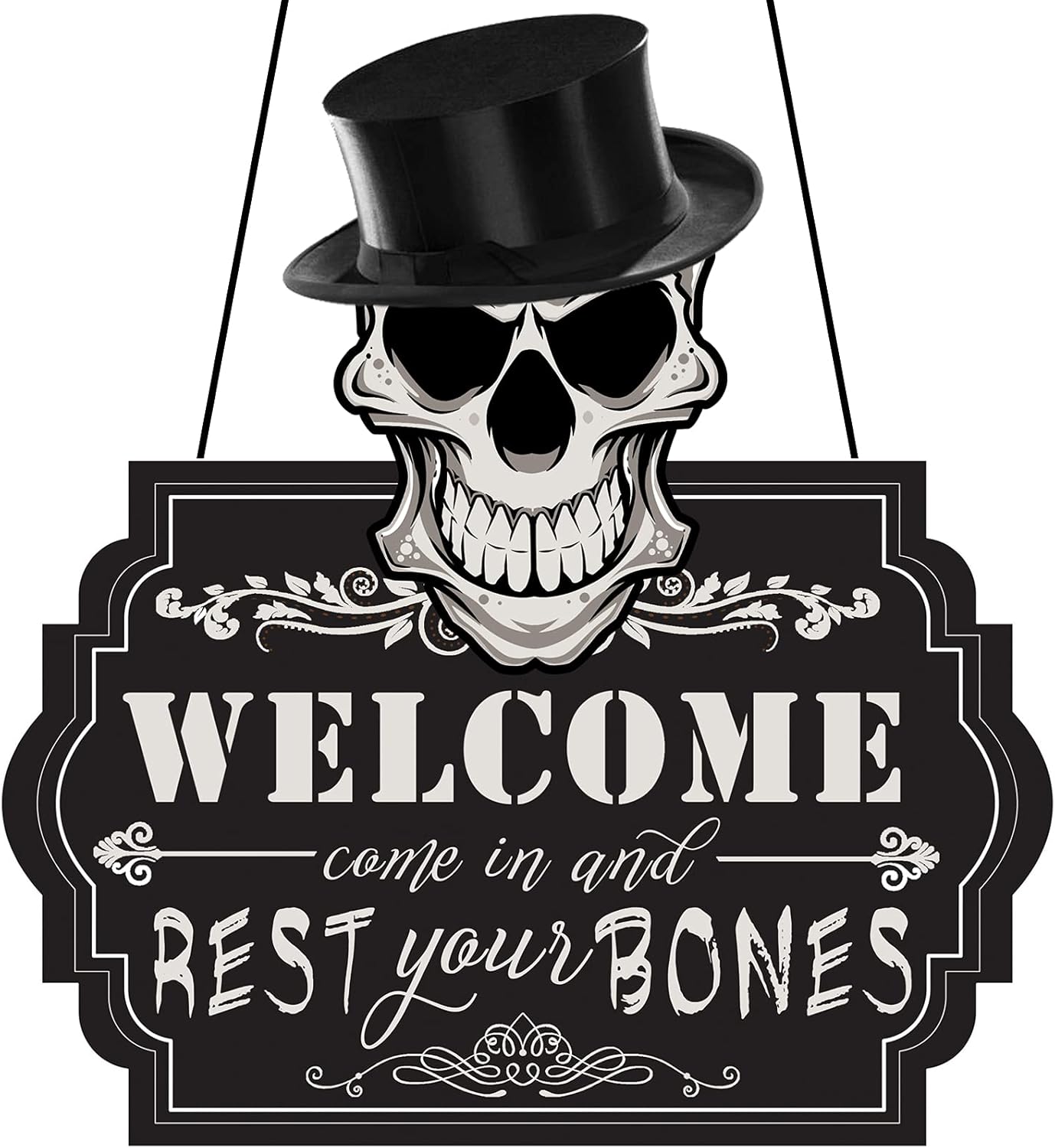 Halloween Skeleton Decorations Door Hanger Sign, India | Ubuy