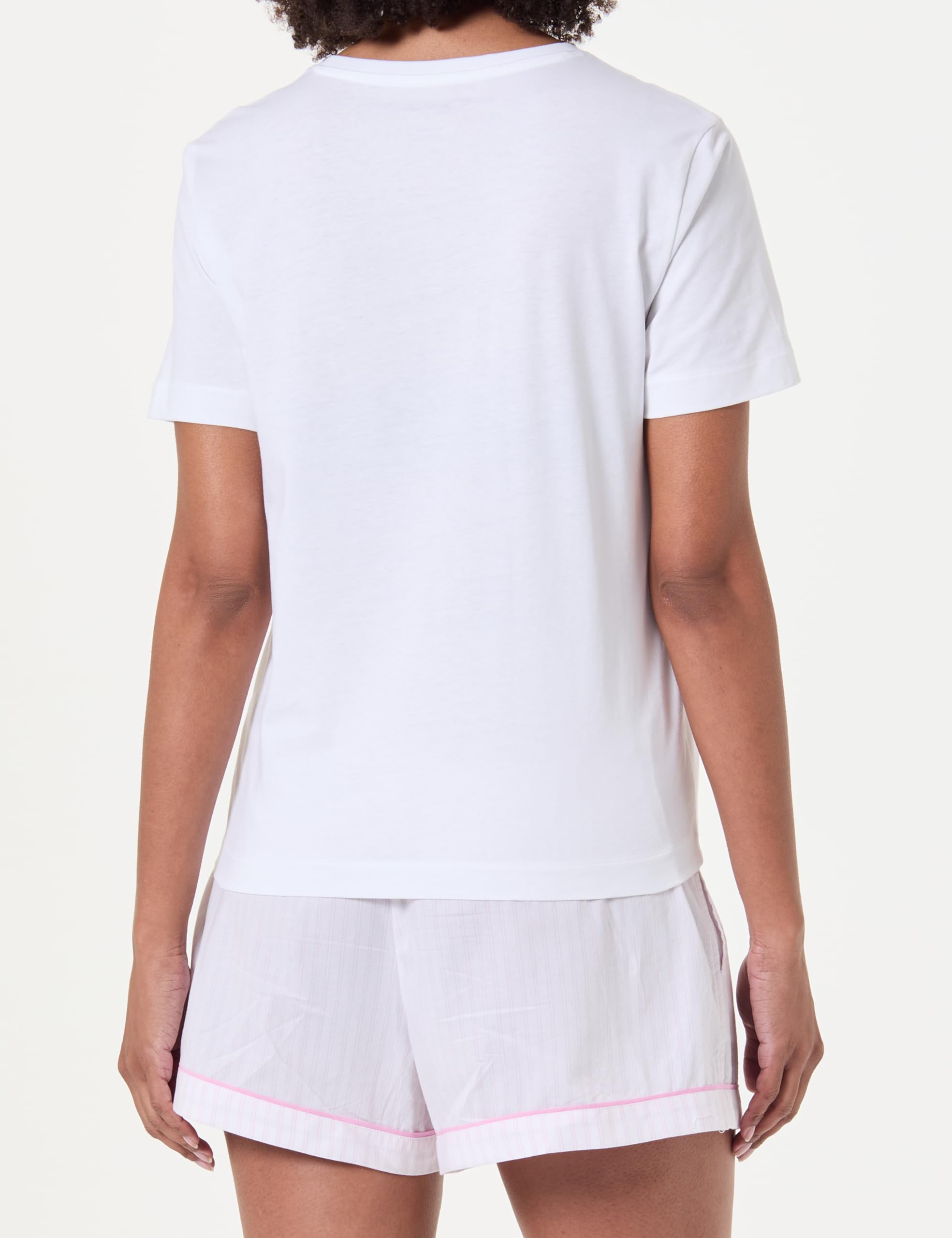 Calvin Klein Damen 2er Pack T-Shirts Kurzarm Logo Tee mit V-Ausschnitt