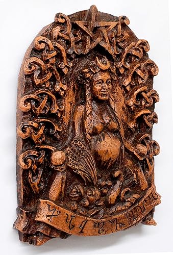 Miniatura 2 de Dryad Design Habondia - Placa de pared - Diosa celta de la prosperidad para decoración del hogar (acabado de madera)