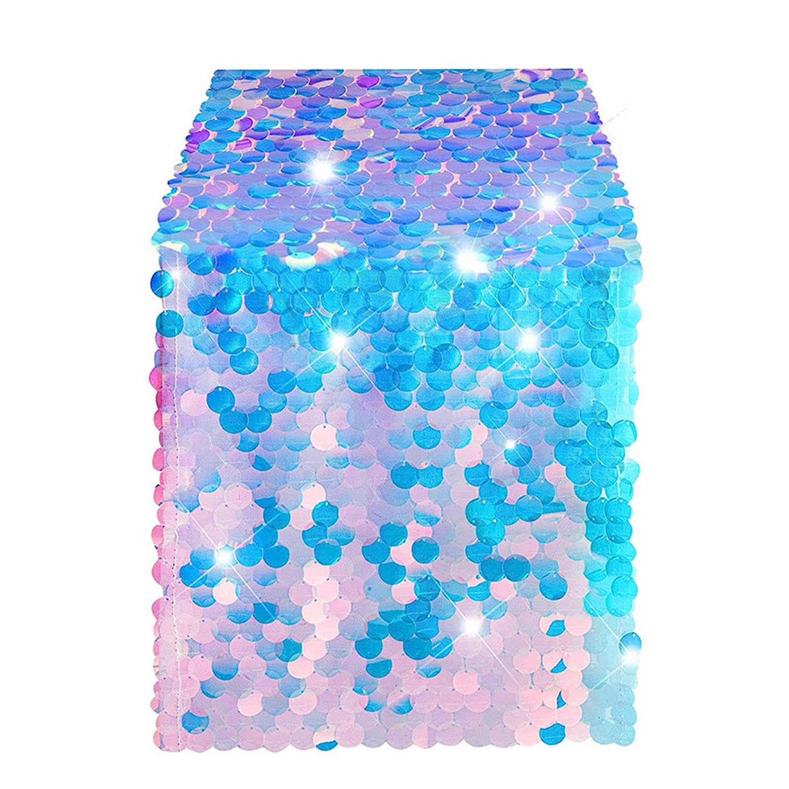 BrillShine Tafelloper papier 63 x 300 cm tafelloper tafelloper voor zeemeermin pailletten geschikt voor woondecoratie, feestdecoratie verjaardag