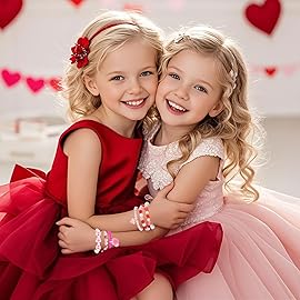 PinkSheep Bracelets for Girls Jewelry: 36 Pcs Kids Bracelets, Kids Jewelry Age 3 4 5 6 7 Years Old Princess Girl Party Favors