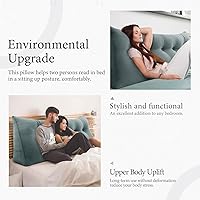 Vista 80 de Triangular Reading Pillow Wedge Headboard Back Support Pillow for Sitting up in Bed Daybed Bolster Backrest Couch Sofa Corner Cushion Medium Velvet