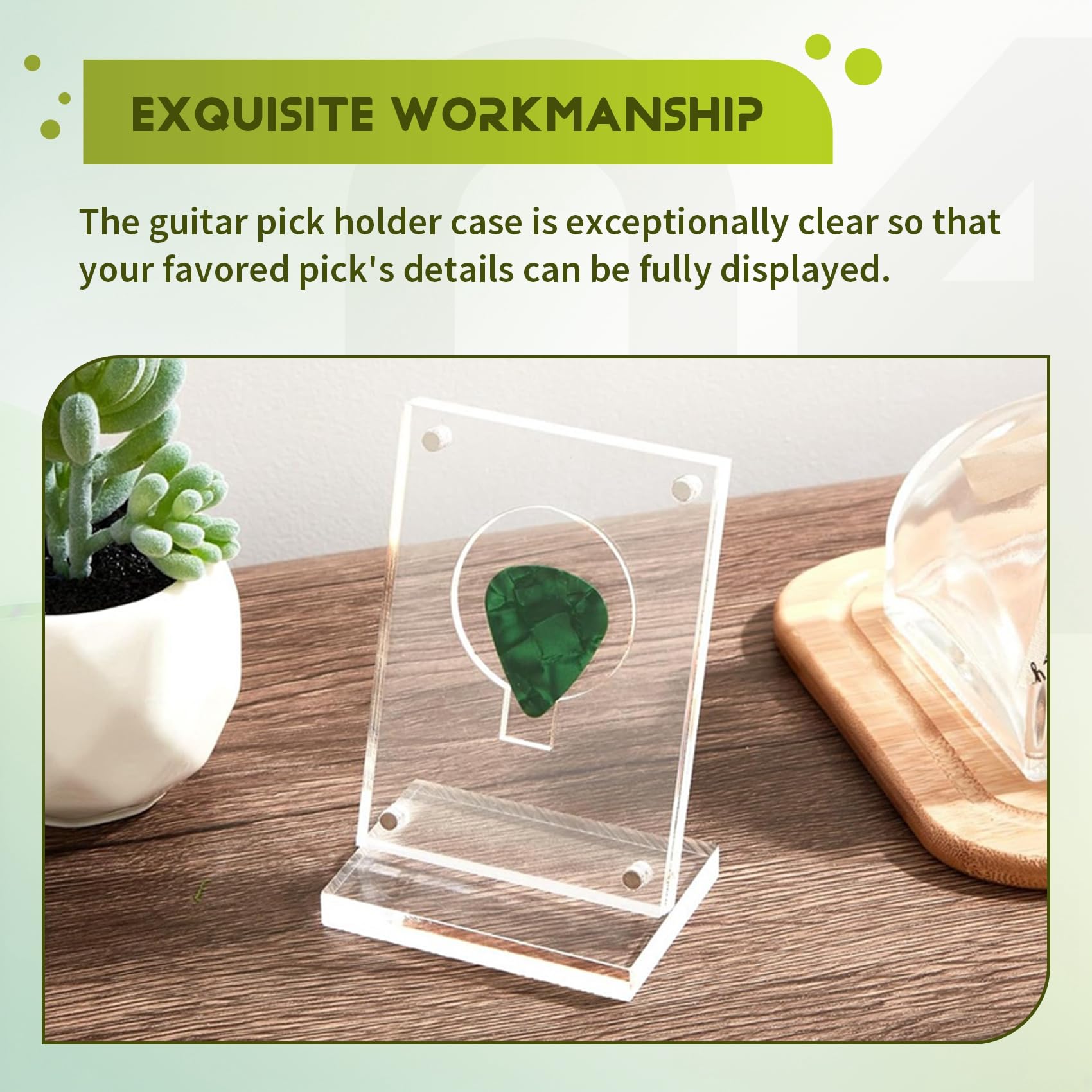 Expositor de Púas de Guitarra Acrílica, Soporte Transparente para Púas de Guitarra, Caballete de Exhibición para Púas de Guitarra Coleccionable para Monedas