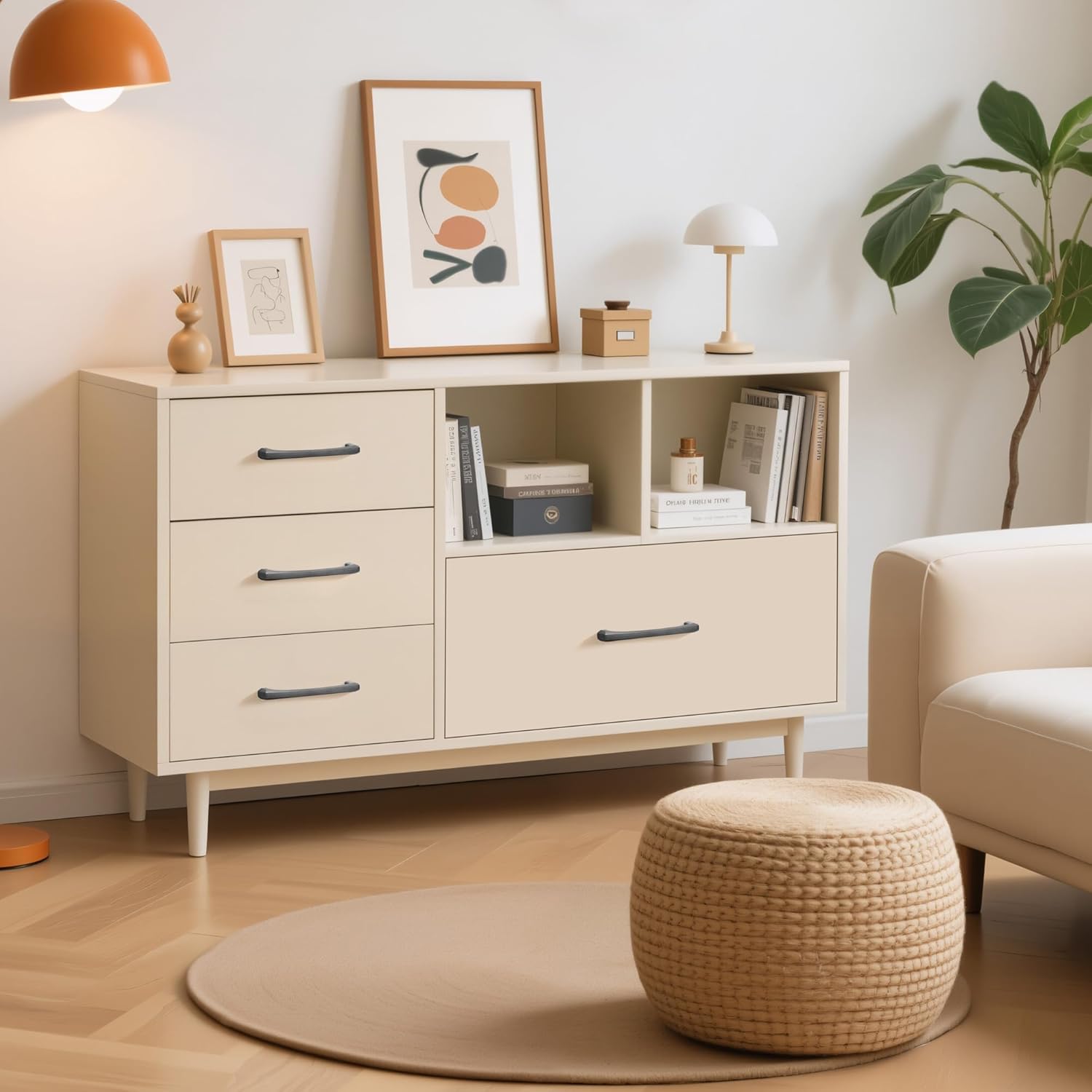 Lardmon 10 Pack 5 Inch(128mm) Hole Center Matte Dark Gunmetal Gray Modern Cabinet Pulls Solid Kitchen Cabinet Handles Hardware Bathroom Vanity Pulls Timeless Drawer Pulls Handles for Dresser