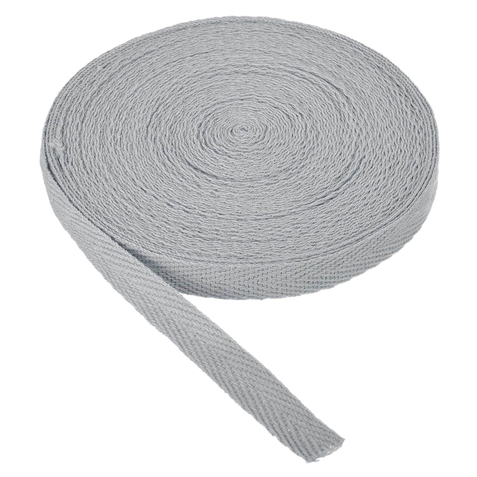 PATIKIL Cotton Twill Tape 10mm(3/8 Inch) 10 Yards Cotton Ribbon Bias Binding Tapes Herringbone Webbing Trim for Sewing Gift Wrapping Craft DIY Pale Grey