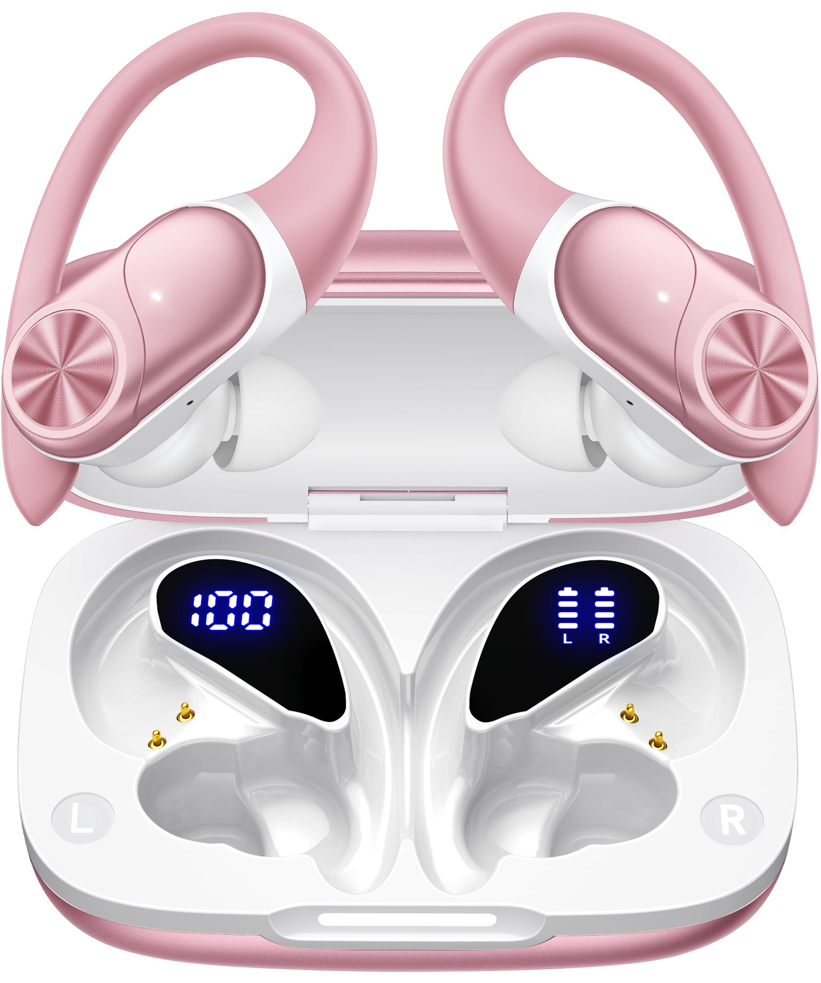 PocBuds Bluetooth Headphones Wireless Earbuds 80hrs Playtime Wireless Charging C