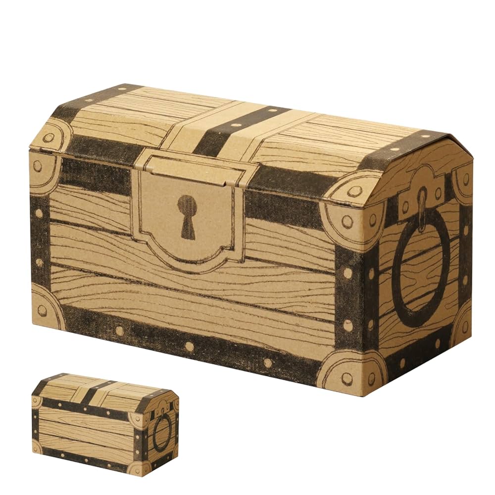 Amazon.co.jp: アースダンボール 段ボール 宝箱 アンティーク 5