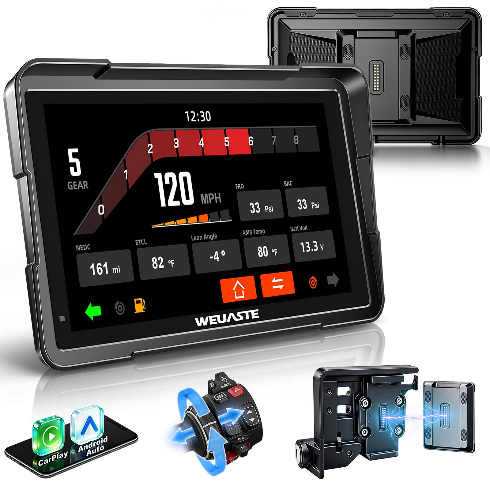 BM700 7-Inch Motorcycle Display for BMW, CarPlay &amp; Android Auto