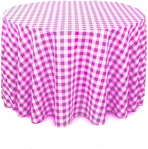 Miniatura 4 de Mantel redondo a cuadros 90, 96, 108 y 120, varios colores disponibles. Se vende individual (120, amarillo y blanco)