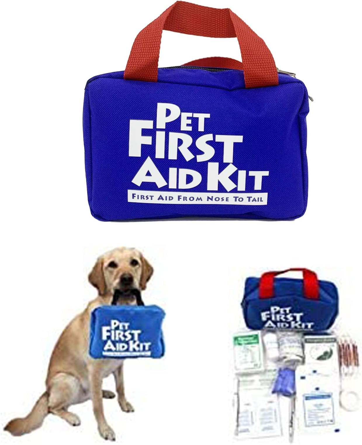 Pet First Aid Kit for Dog Cat, 88 Piece Emergency Survival Bag for Pets, Animals, Perfect for Home Outdoor Hiking Camping Emergencies, Pet Friendly