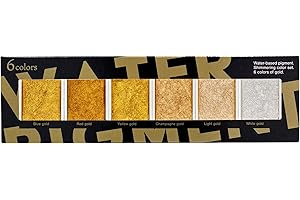 Golden Artistry Metallic Watercolor Paint Set w/ Lustrous Gold for Pro Artwork