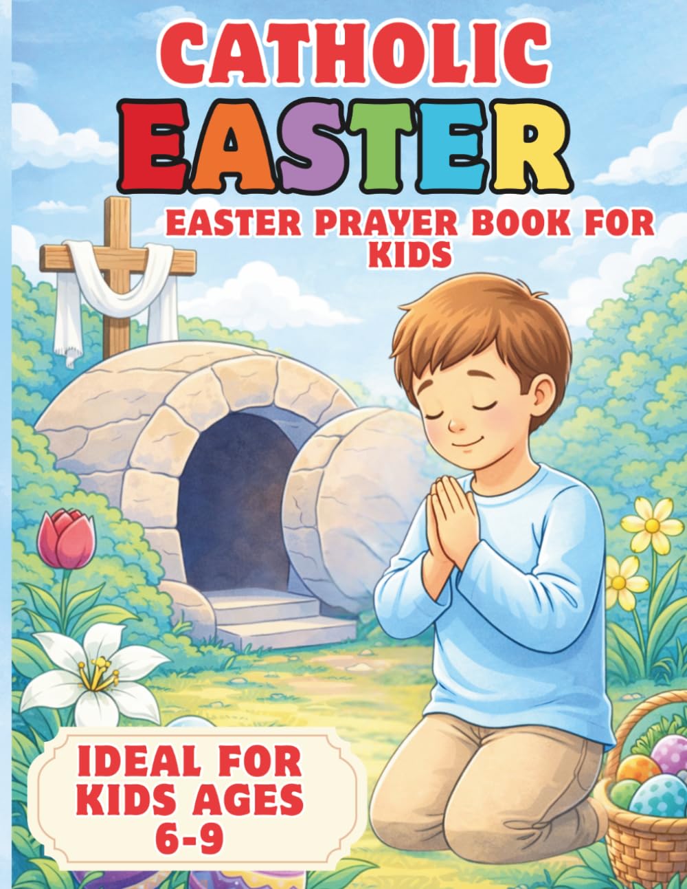 Catholic Easter Prayer & Activity Book for Kids Ages 6–9: Prayers, Journaling Prompts, Coloring & Draw Pages to Celebrate Easter Faith