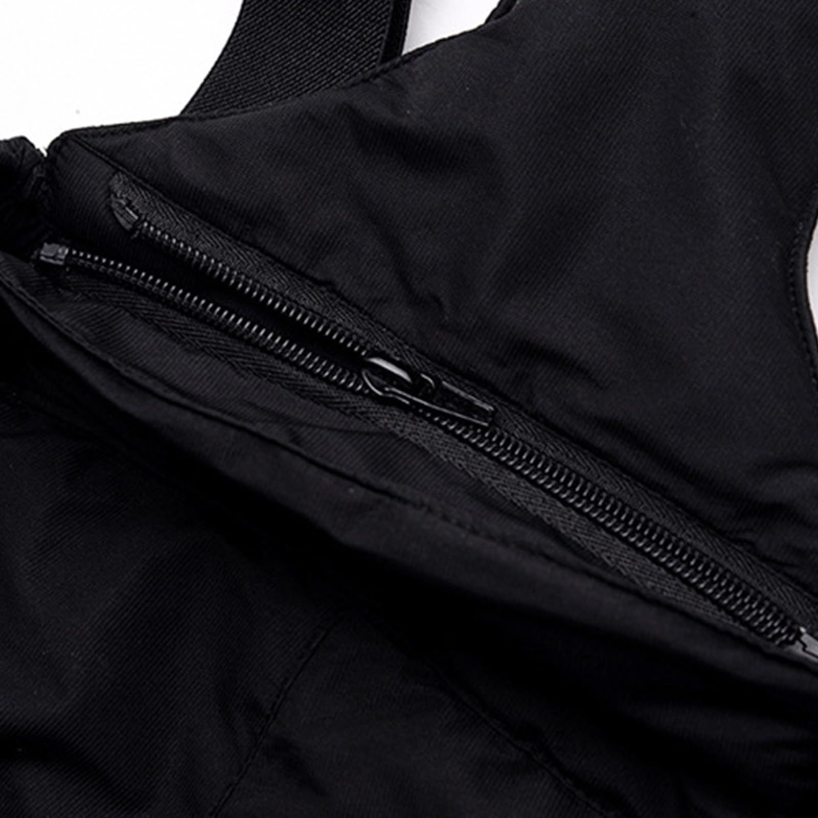 Pantalon de ski pour enfant fille et garçon – Salopette chaude imperméable avec fermeture éclair – Pantalon d'hiver avec bretelles réglables pour le ski