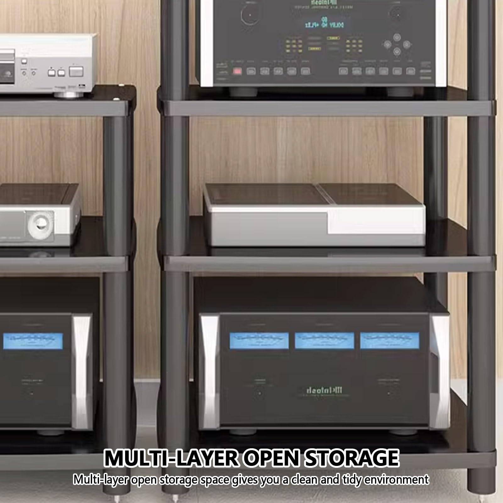 Moderno deposito di dischi in vinile, multistrato supporto stereo, componenti stereo Porta consolle, camera da letto supporto proiettore, Audio Av Media Stand, soggiorno DVD Media Componente rack.