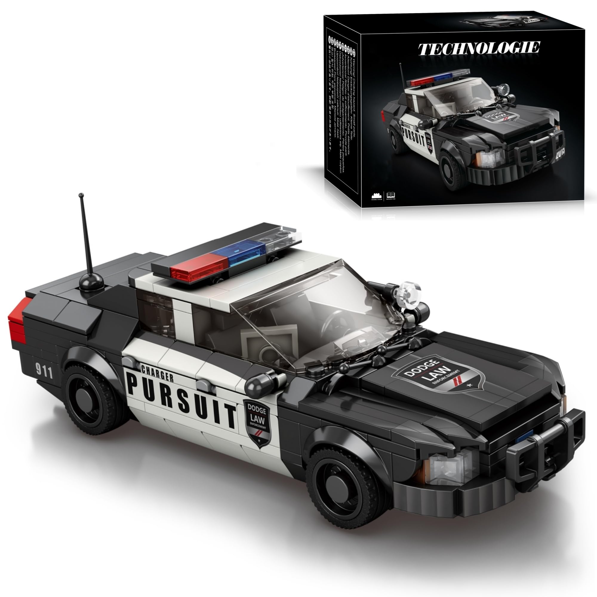 Police Car Building Blocks Set, Daoge Speed Champions Car Building Set Toys