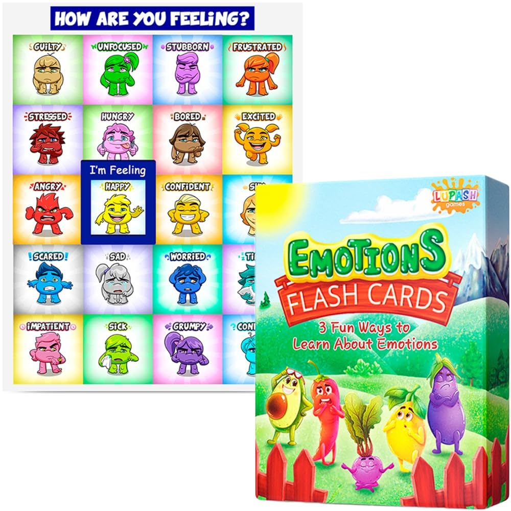 Magnet Feelings Chart for Kids and Toddlers - Mood Meter Emotions Chart for Kids & Emotion Cards for Kids - Feelings Flashcards Help Develop Social Skills