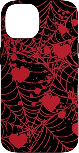 Miniatura 4 de Funda para iPhone 11 Pro Max Spiderweb de San Valentín con corazones góticos góticos y negro Fairycore