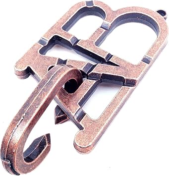 Alphabet Letter Disentanglement Puzzle - Metal Brain Teaser Toy for Logic & Problem-Solving Skills