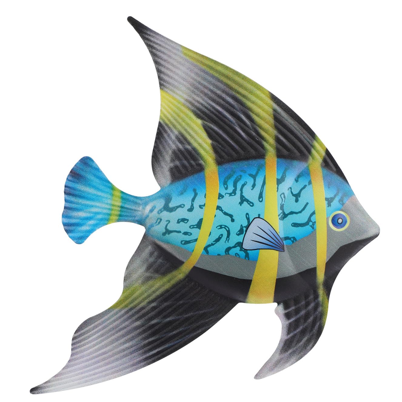 Gatuida Decorazione Murale Pesce in Ferro Blu per Interni Artistici