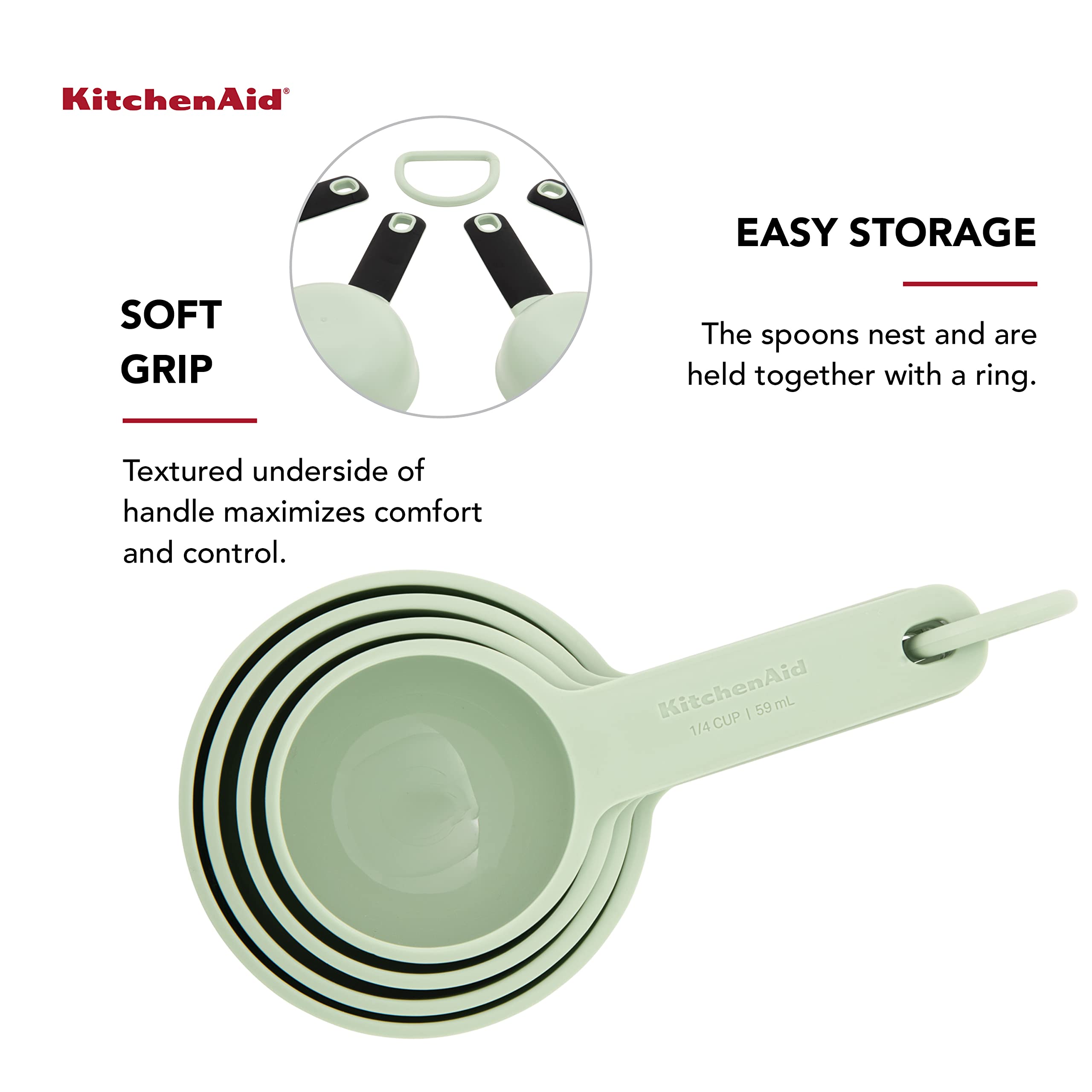 KitchenAid Universal Messbecher-Set, 4-teilig, Pistazie