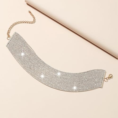 Miniatura 5 de Long tiantian Collar de diamantes de imitación para mujer, gargantilla de diamantes de imitación multicapa, collar de cristal brillante, accesorios