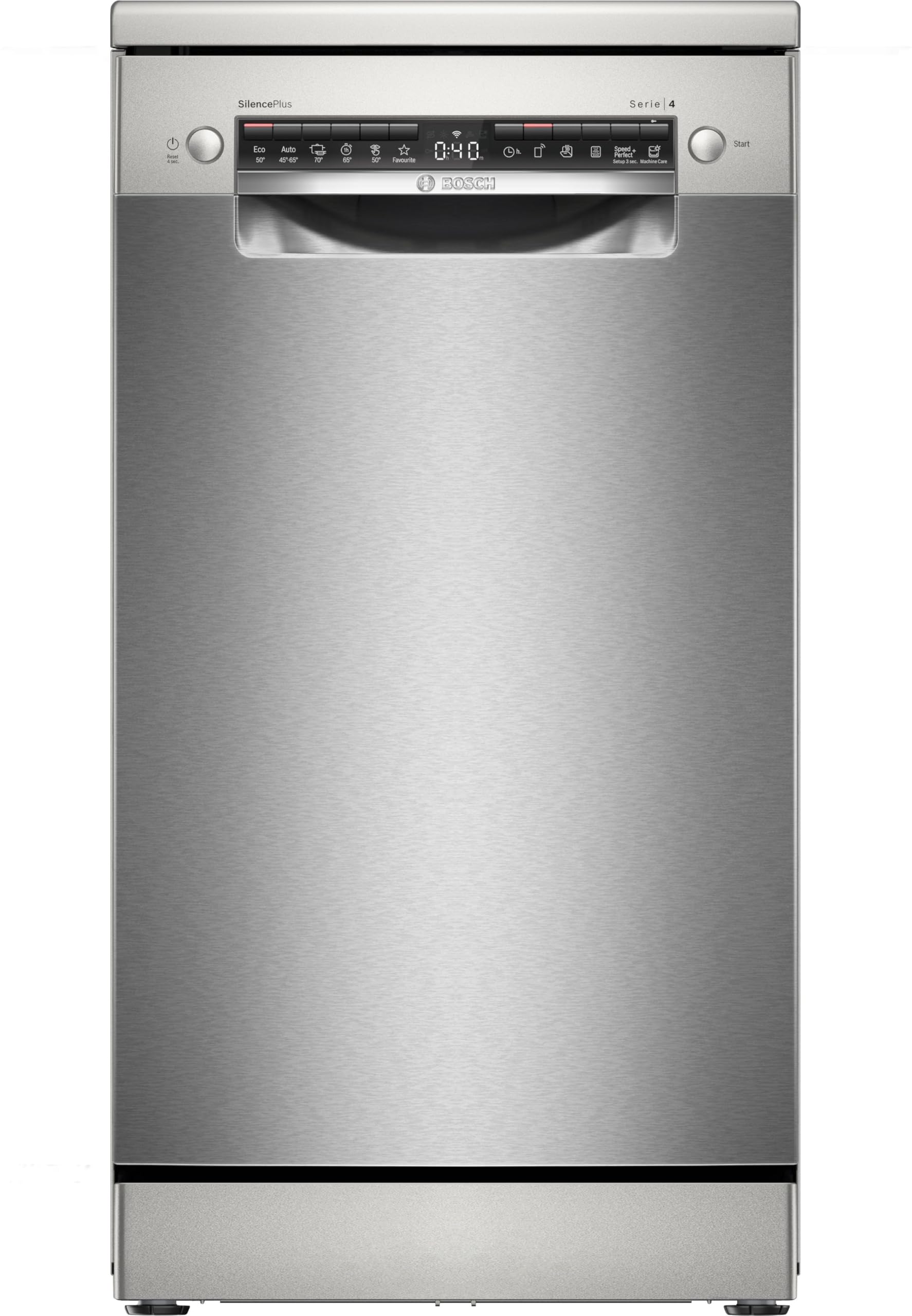 Bosch Série 4 lave-vaisselle pose-libre 45 cm Acier brossé anti-traces SPS4EMI17E