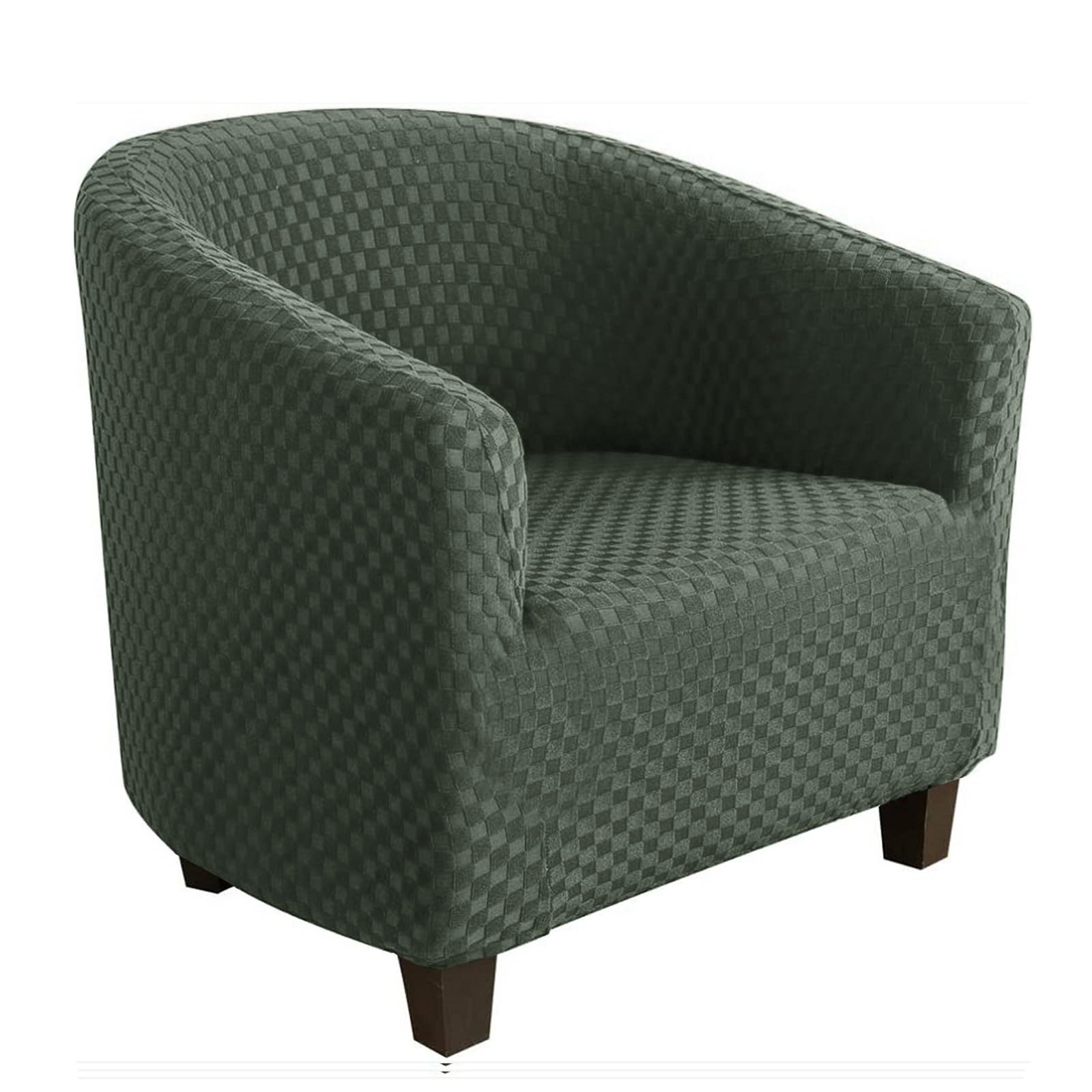Funda elástica para sillón barrel que evita manchas con ajuste de spandex suave