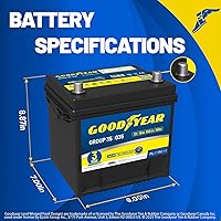 Vista 2 de Goodyear 35-AGM BCI Group Size 35 12V 55 AH, 100RC, 650 CCA Platinum series Rechargeable AGM Maintenance Free Automotive Battery