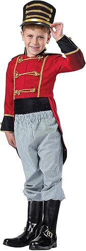 Dress Up America Disfraz de maestro de anillos de circo para niños, disfraz de soldado de juguete cascanueces para niños, el mejor juego de disfraz